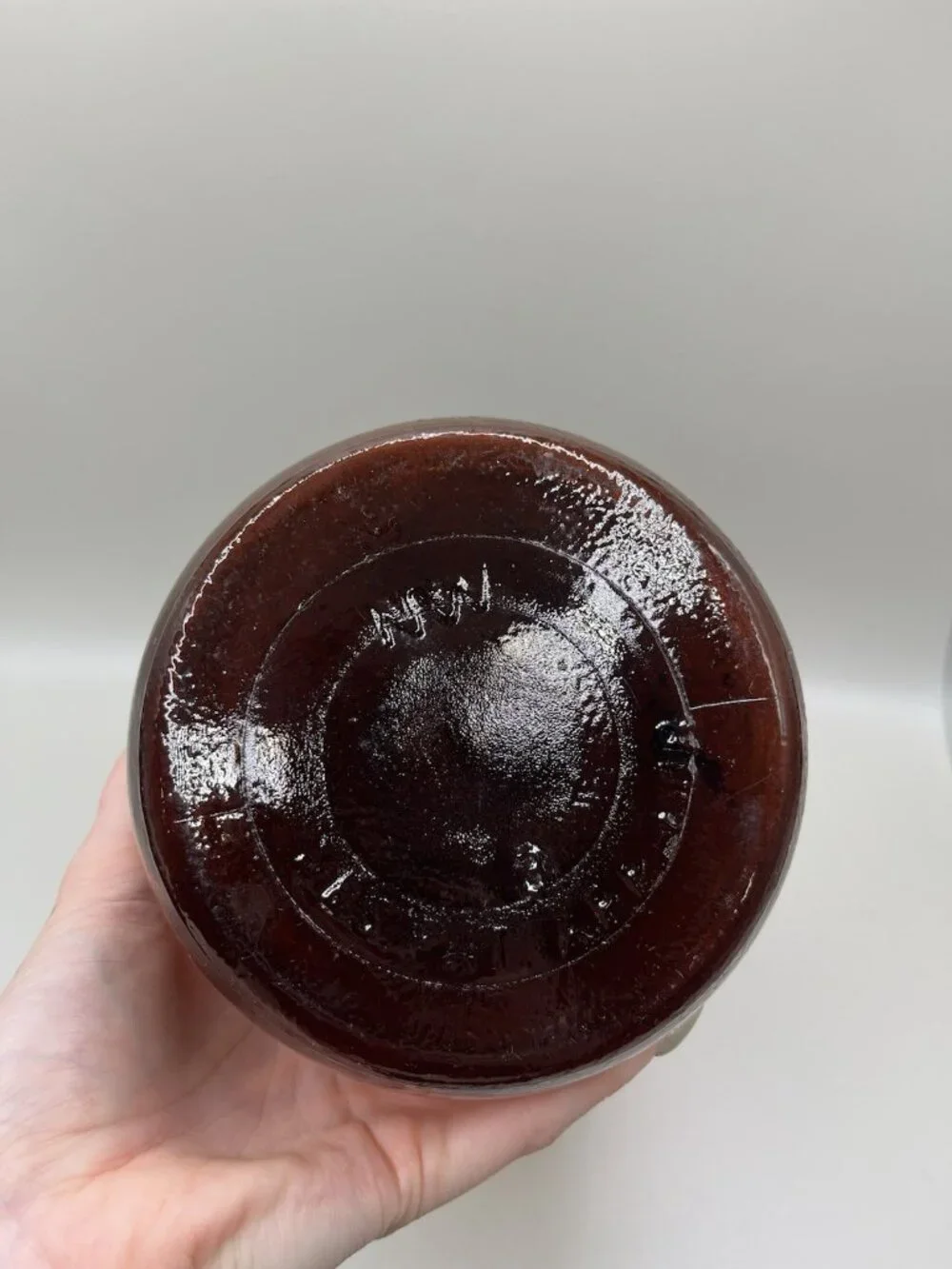 Vintage Purex Amber Glass 1/2 Gallon Bleach Jug Bottle Farmhouse Apothecary